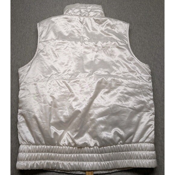 Idaho Boise State Football Classic Women's XL Puffer Vest NIKE White Satin - Picture 9 of 9